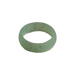 Blue/Green/Teal Silicone/Rubber Ring with embedded glitter Size 8